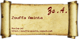 Zsuffa Aminta névjegykártya